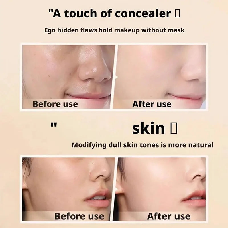 Flawless Eraser Foundation Stick - Dual-Ended with Brush, Long-Lasting, Hydrating Dewy Natural Finish